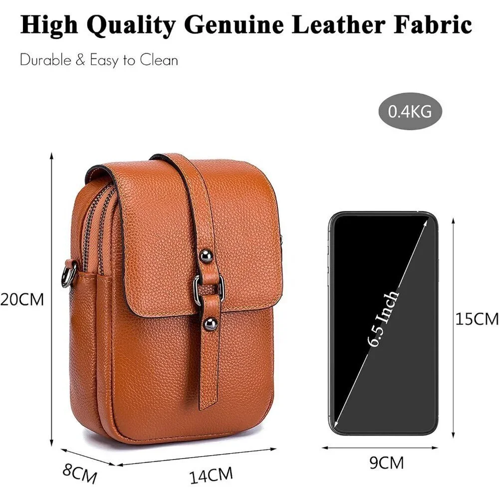 Leather Crossbody Phone Bag Women's Small Wallet Purse Phone Pouch